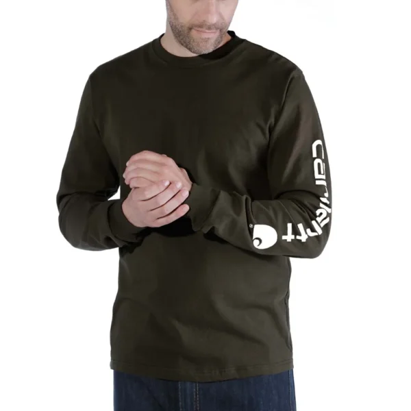 Ανδρική Μακρυμάνικη Μπλούζα Χακί1