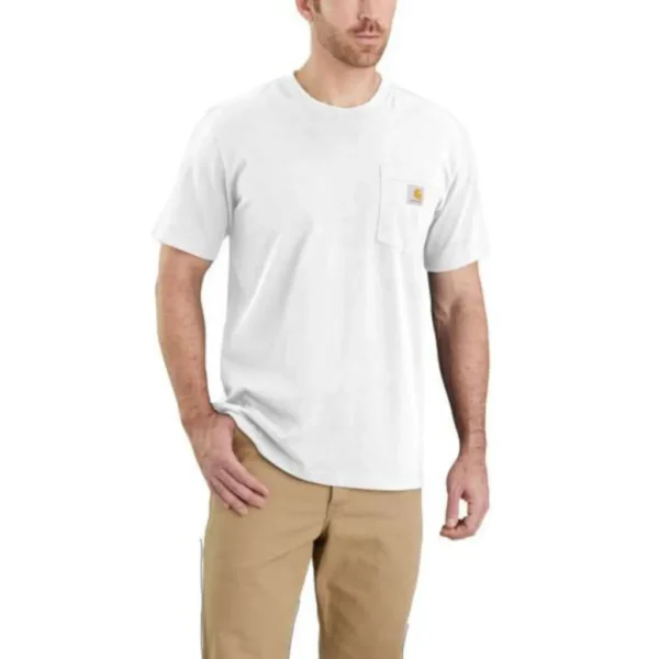 Ανδρικό T-Shirt Λευκό με Τσέπη