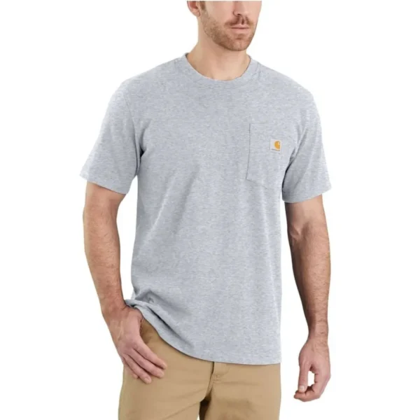 Ανδρικό T-Shirt Γκρι με Τσέπη