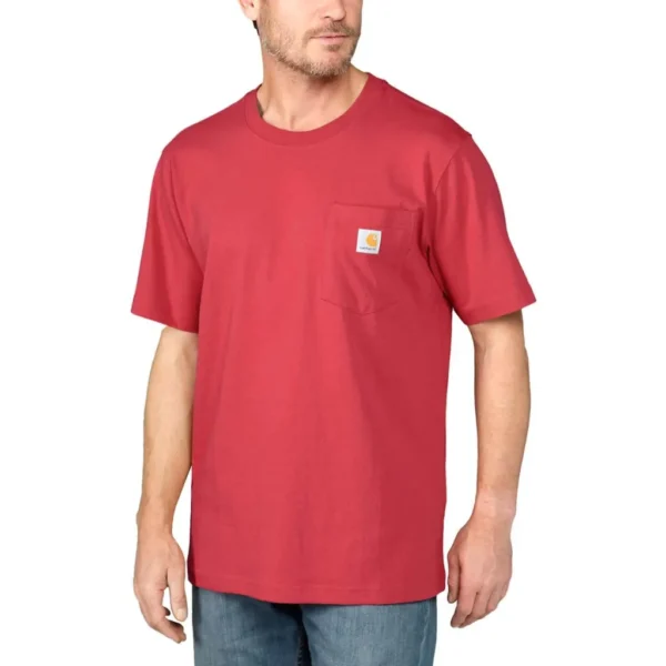 Ανδρικό T-Shirt Κόκκινο με Τσέπη