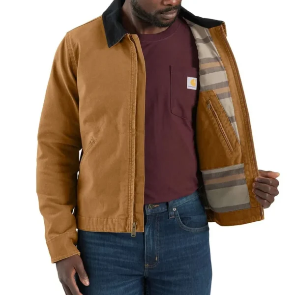 Ανδρικό Μπουφάν Duck Detroit Καφέ Carhartt - Image 3