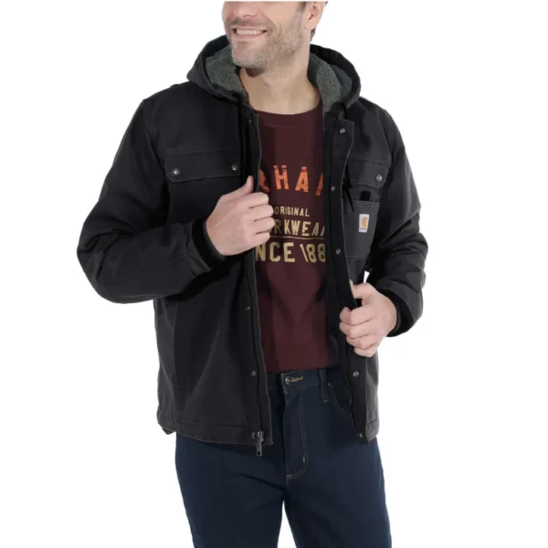 Ανδρικό Μπουφάν Με Επένδυση Sherpa Χακί 3