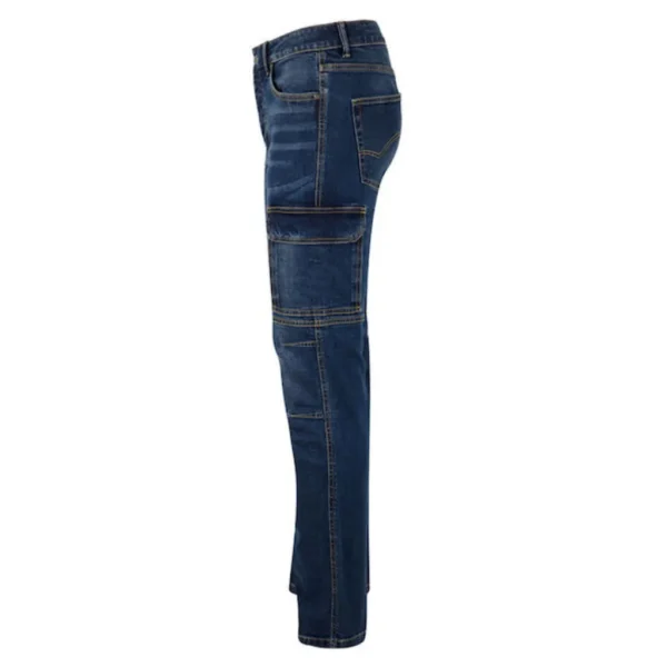 Ανδρικό Παντελόνι Εργασίας Τζίν Ελαστικό Μπλε4