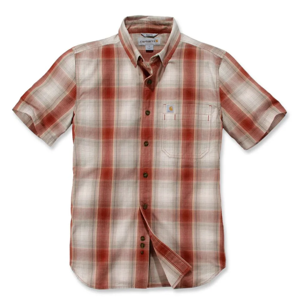 Πουκάμισο Καρό Με Κοντό Μανίκι Μπορντό