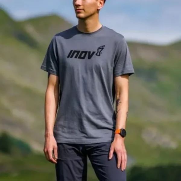 Ανδρικό Ορειβατικό Logo T-Shirt Γκρι Inov8 - Image 3