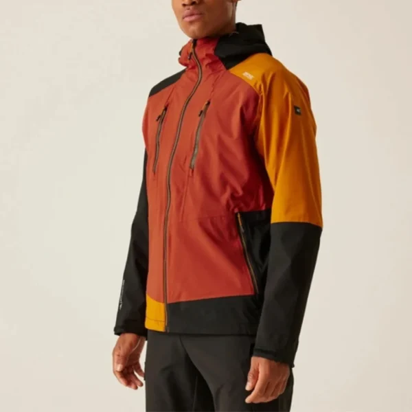 Ανδρικό Ορειβατικό Μπουφάν 3 Σε 1 Πορτοκαλί1