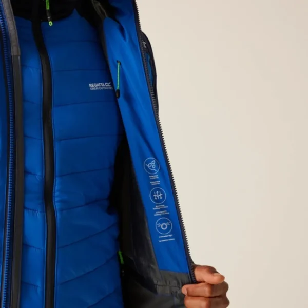 Ανδρικό Ορειβατικό Μπουφάν 3 Σε1 Μπλε4