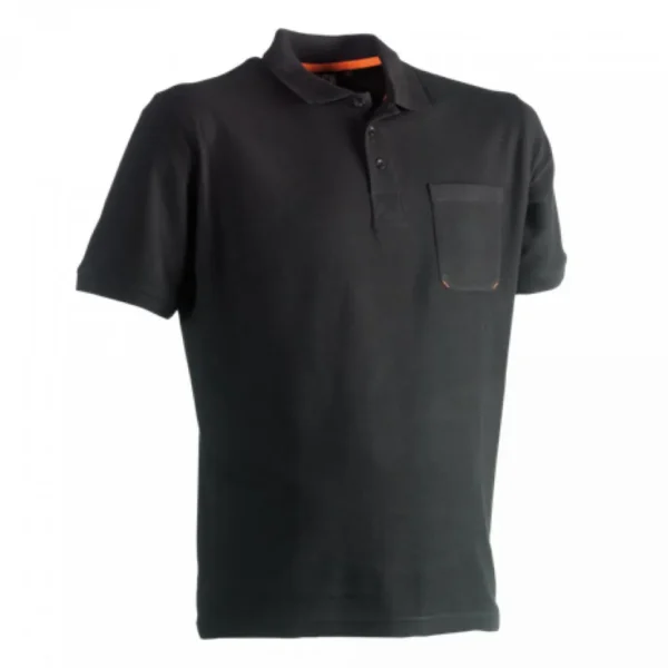 T-Shirt Εργασίας Polo Μαύρο 1