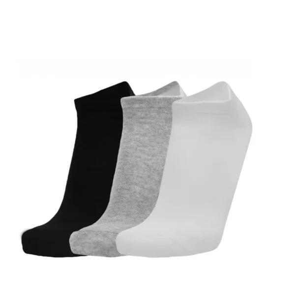 Κάλτσες 3-Ζεύγη ΜαύρηΓκριΛευκό1