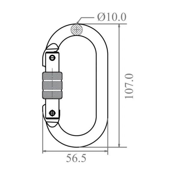 Σύνδεσμος - Καραμπίνερ Steel 18mm Kratos Safety - Image 3