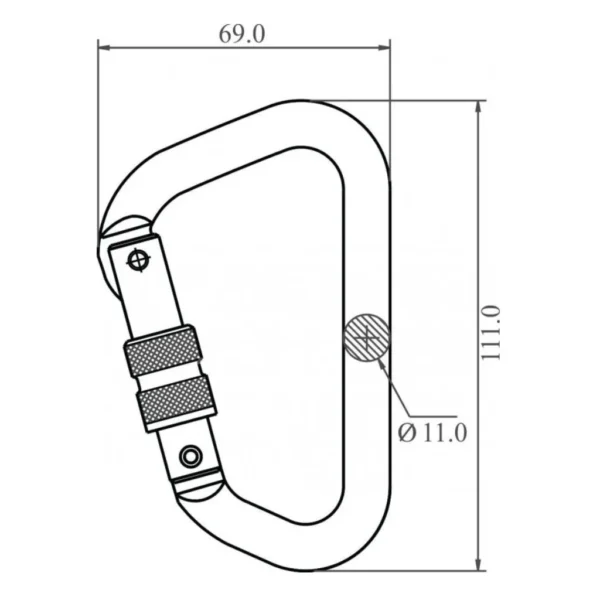 Σύνδεσμος - Καραμπίνερ Αλουμινίου Kratos Safety - Image 3