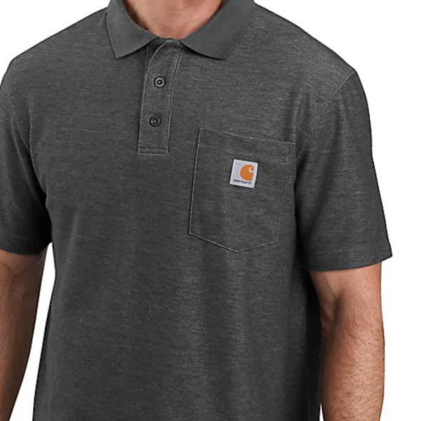 Ανδρικό T-Shirt Polo Ανθρακί Carhartt - Image 2