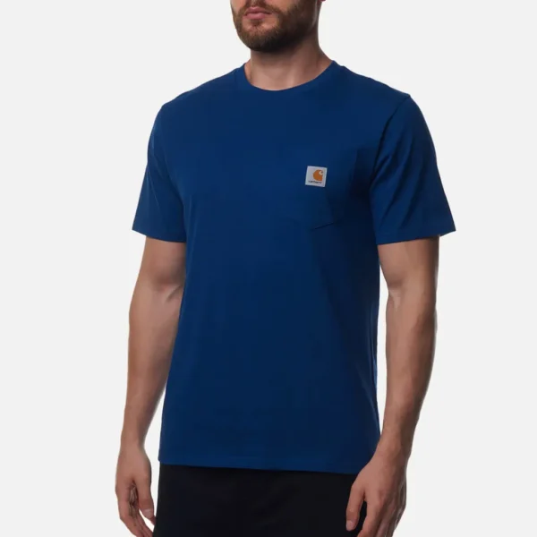 Ανδρικό T-Shirt Μπλε με Τσέπη1