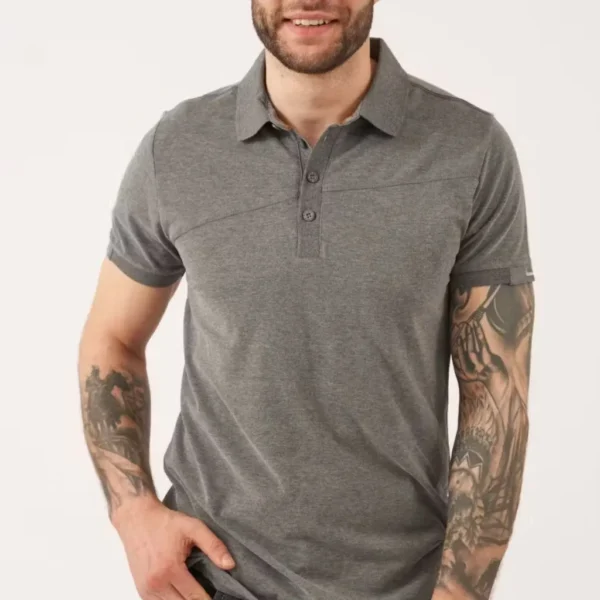 T-Shirt Polo Unisex Γκρι 1