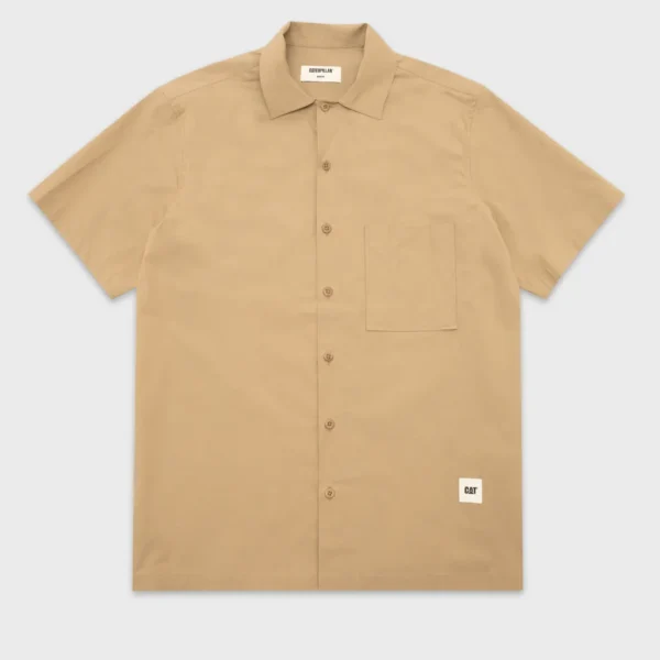 Πουκάμισο Με Κοντό Μανίκι Μπεζ 1