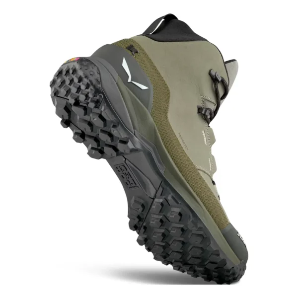 Ανδρικά Ορειβατικά Μποτάκια Puez Leather Mid Powertex ΧακίΓκρι2