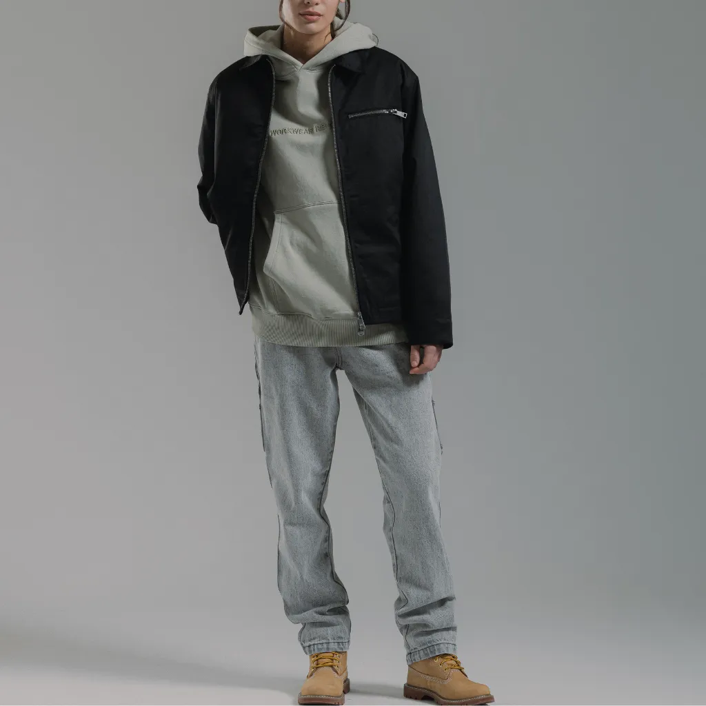 Παντελόνι Denim Με Acid Wash Μαύρο1