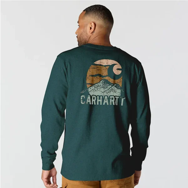 Ανδρική Μακρυμάνικη Μπλούζα Mountain Graphic Greenstone2