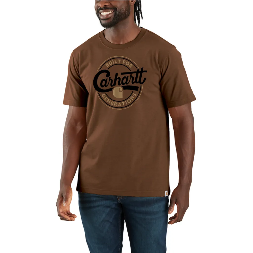 Ανδρικό T-Shirt Script Graphic Σκούρο Καφέ 1