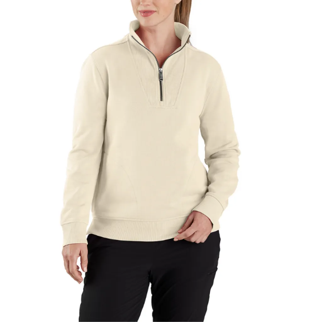 Γυναικείο Φούτερ Half-Zip Oat Milk1