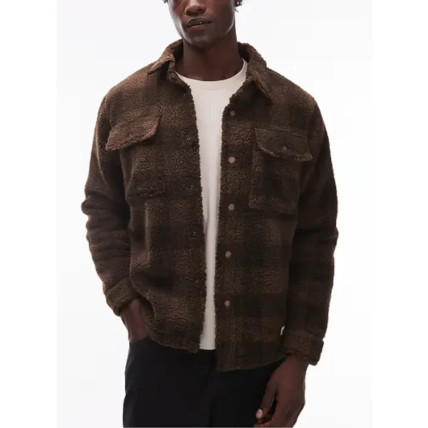 Jacket Sherpa Overshirt Καρό Καφέ Caterpillar 1 Jacket Sherpa Overshirt Καρό Καφέ 1