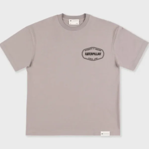 T-Shirt Authentic 1904 Γκρι Caterpillar 3 T-Shirt Authentic 1904 Γκρι Caterpillar - Image 3