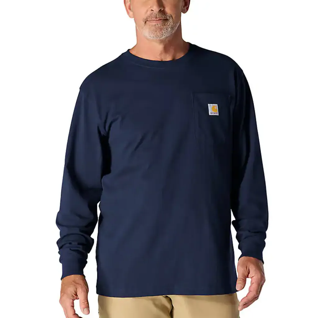 Ανδρική Μακρυμάνικη Μπλούζα Με Τσέπη Navy 1