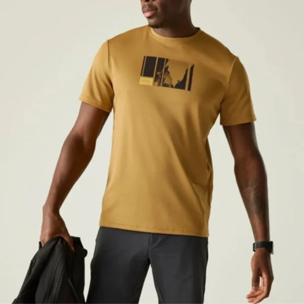 Ανδρικό T-Shirt Graphic Μουσταρδί 1