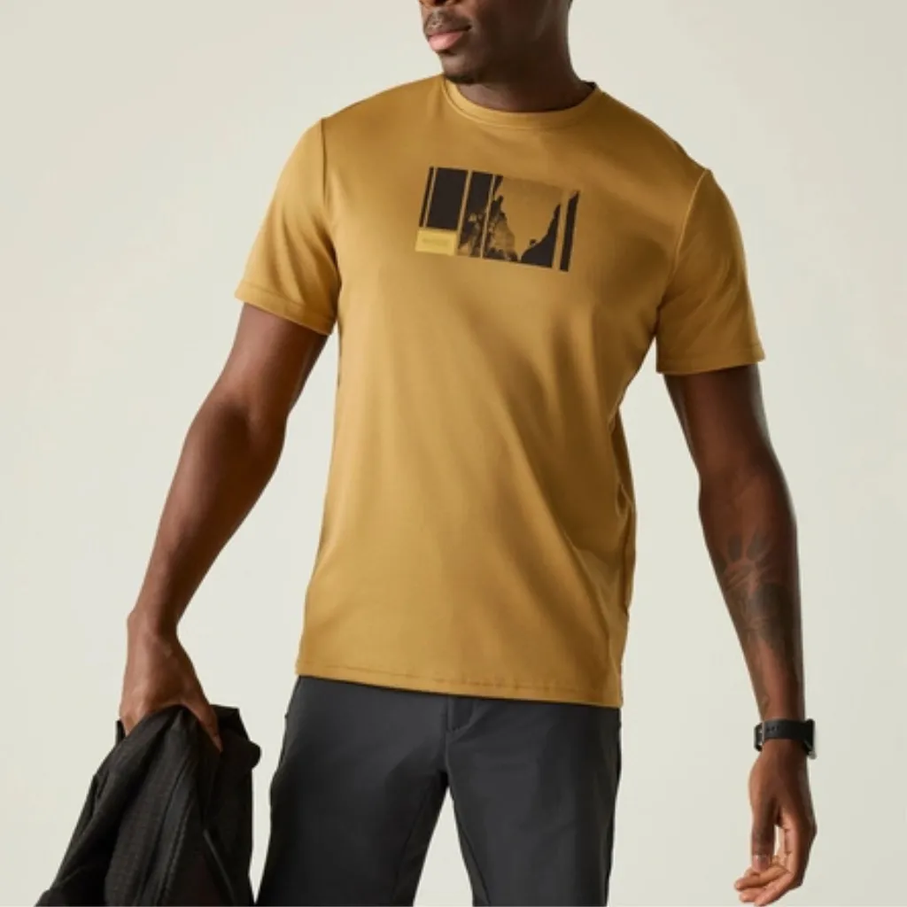 Ανδρικό T-Shirt Graphic Μουσταρδί 1