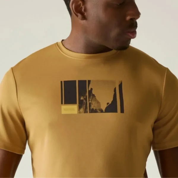 Ανδρικό T-Shirt Graphic Μουσταρδί Regatta - Image 4
