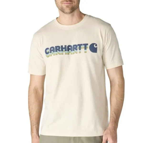 Ανδρικό T-Shirt Logo Oat Milk Carhartt 1 Ανδρικό T-Shirt Logo Oat Milk