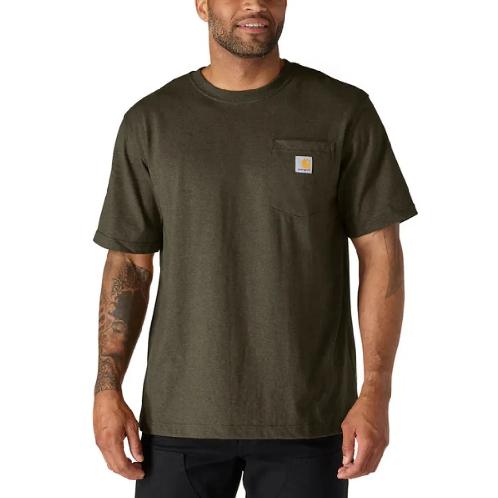 Ανδρικό T-Shirt Σκούρο Καφέ με Τσέπη 1