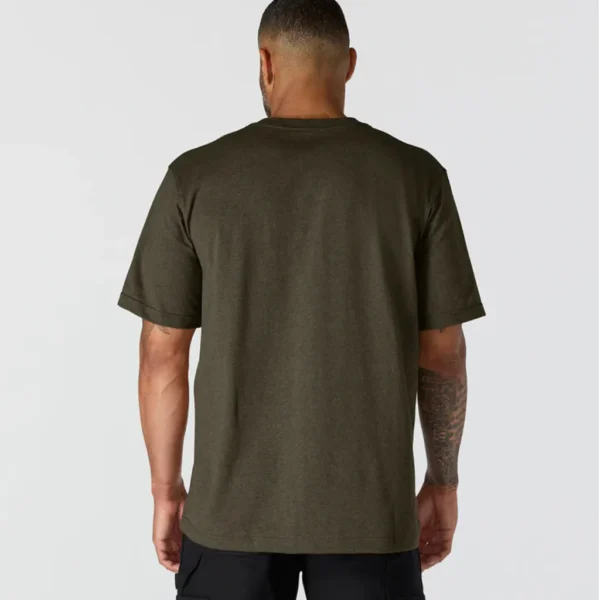 Ανδρικό T-Shirt Σκούρο Καφέ με Τσέπη Carhartt - Image 2