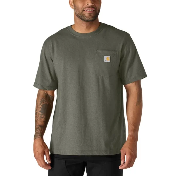 Ανδρικό T-Shirt Χακί με Τσέπη1