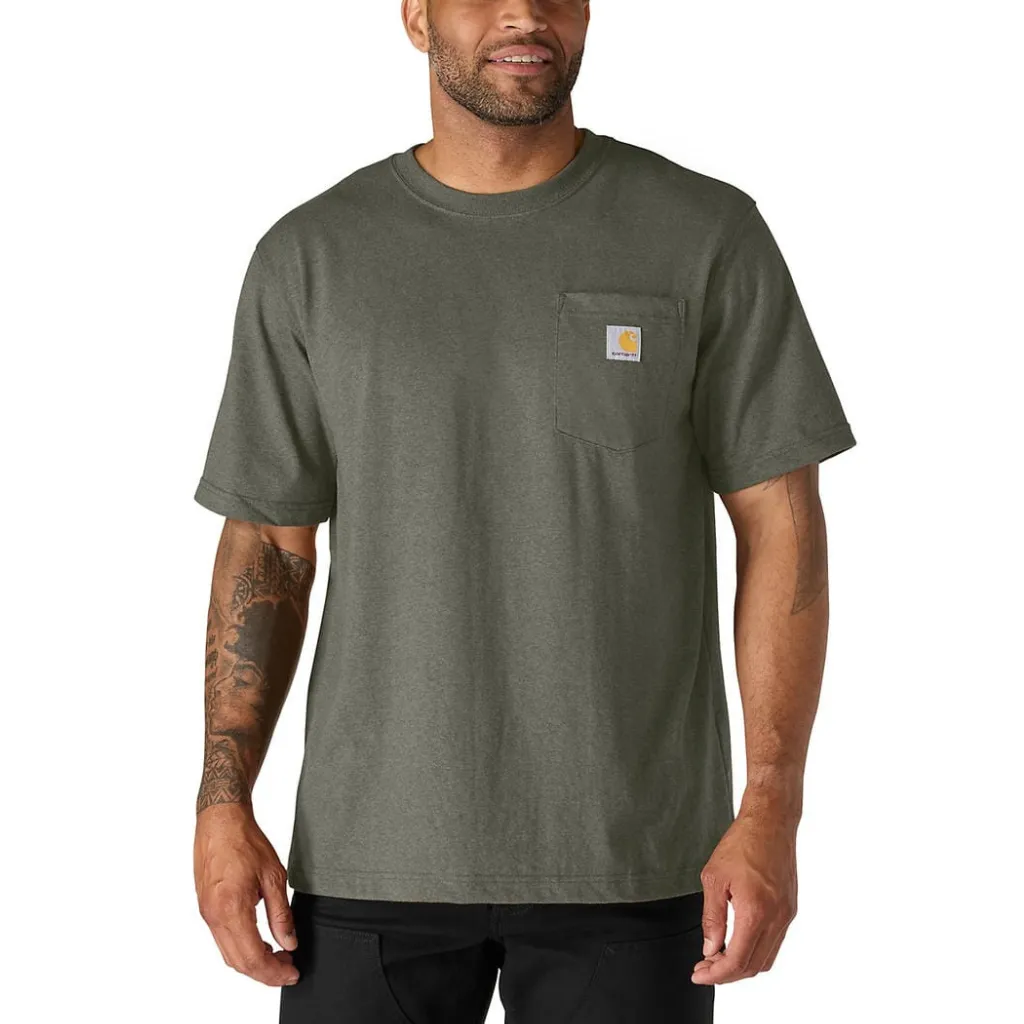 Ανδρικό T-Shirt Χακί με Τσέπη1