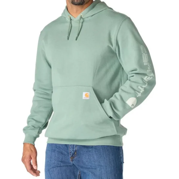 Ανδρικό Φούτερ Logo Sleeve Green Slate Carhartt 1 Ανδρικό Φούτερ Logo Sleeve Green Slate1