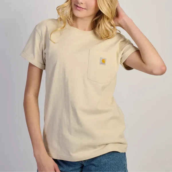 Γυναικείο T-Shirt Graphic με Τσέπη Oat Milk 2