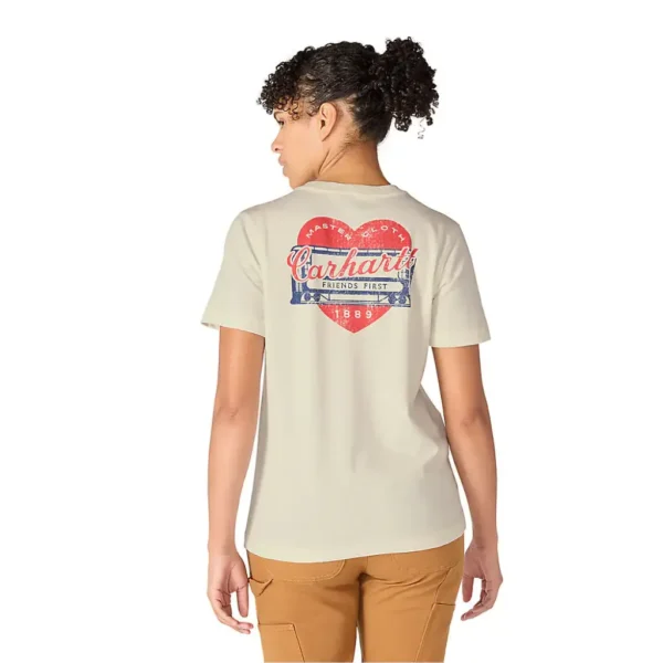 Γυναικείο T-Shirt Heritage Heart Εκρού Carhartt - Image 3