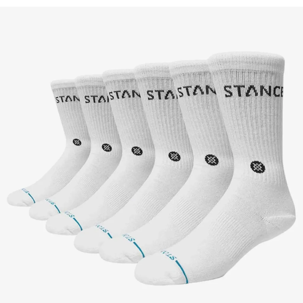 Κάλτσες Origin Crew 6-Pack Λευκές1