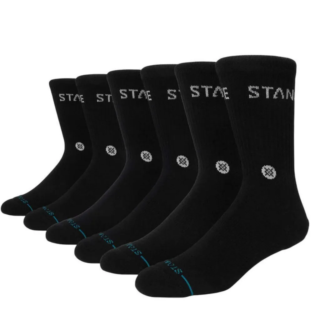 Κάλτσες Origin Crew 6-Pack Μαύρες 1