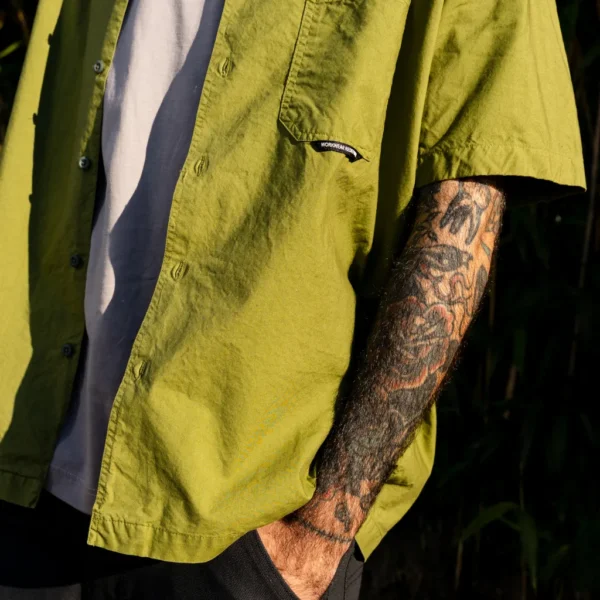 Πουκάμισο Με Κοντό Μανίκι Authentic 1904 Πράσινο Caterpillar - Image 4