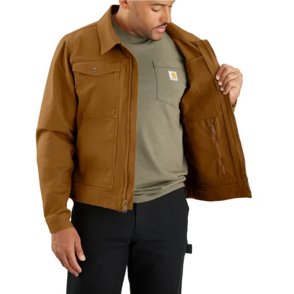 Ανδρικό Μπουφάν Duck Καφέ Carhartt - Image 2