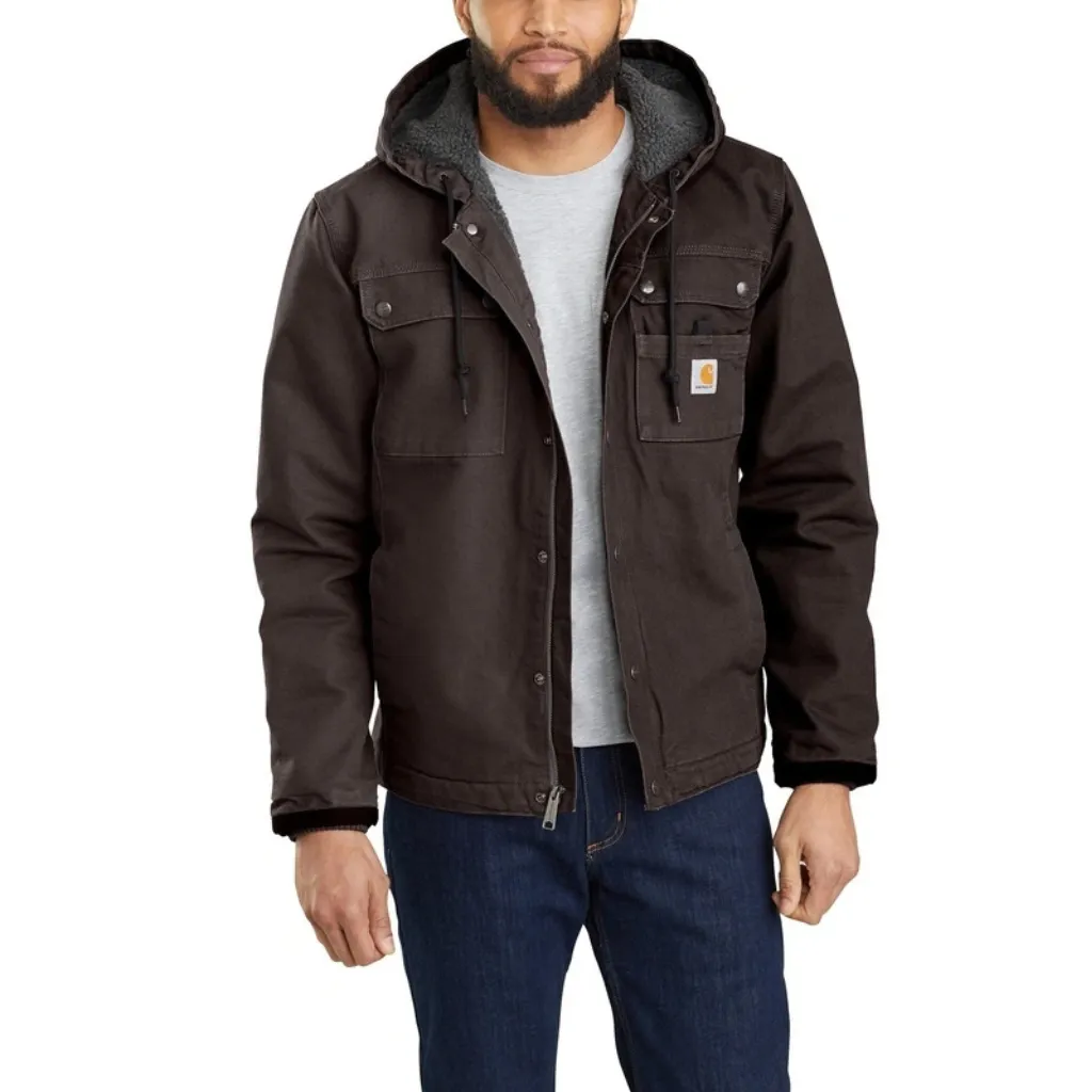 Ανδρικό Μπουφάν Με Επένδυση Sherpa Dark Brown1