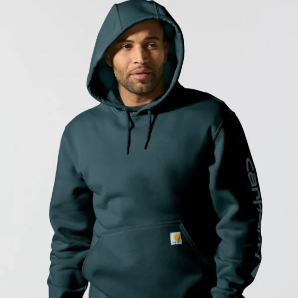 Ανδρικό Φούτερ Logo Sleeve Dark Harbor Teal Carhartt - Image 4