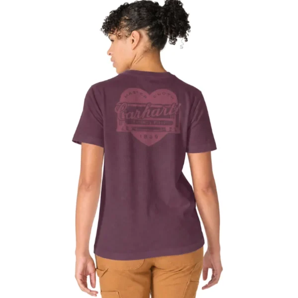 Γυναικείο T-Shirt Heritage Heart Cherrywood Carhartt 2 Γυναικείο T-Shirt Heritage Heart Cherrywood 2
